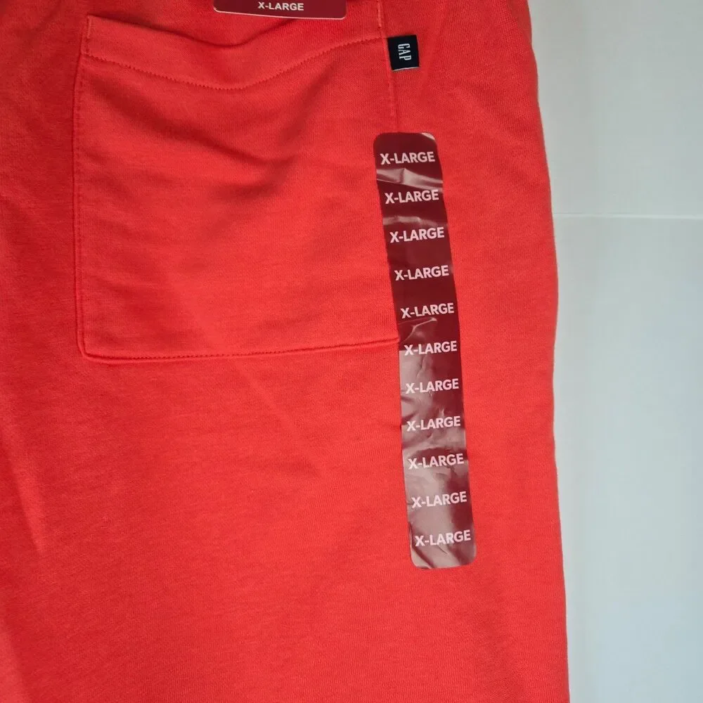 GAP Shorts Red French Terry Knit Soft Sweatpants Men Size Extra Large XL NEW NWT